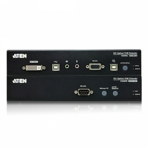 에이텐샵,USB DVI KVM 광 연장기 (1920x1200@20km) CE690