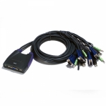 4-포트 USB VGA/오디오 케이블 KVM 스위치 (0.9m, 1.2m) CS64US