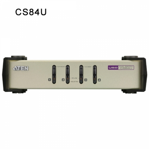 에이텐샵,4-포트 PS/2-USB VGA KVM 스위치 CS84U