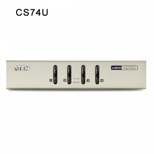 에이텐샵,4-포트 USB VGA/오디오 KVM 스위치 CS74U