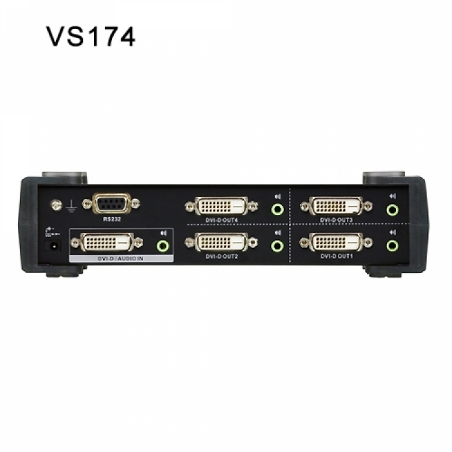 에이텐샵,4-포트 DVI 듀얼 링크/오디오 분배기 VS174