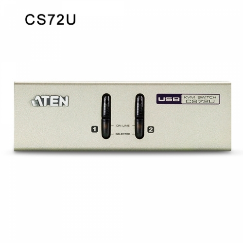 에이텐샵,2-포트 USB VGA/오디오 KVM 스위치 CS72U