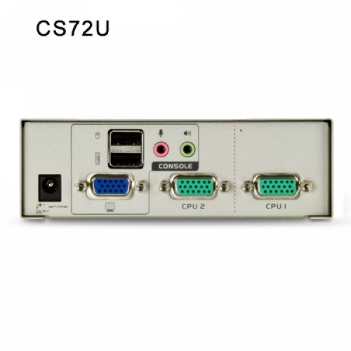 에이텐샵,2-포트 USB VGA/오디오 KVM 스위치 CS72U